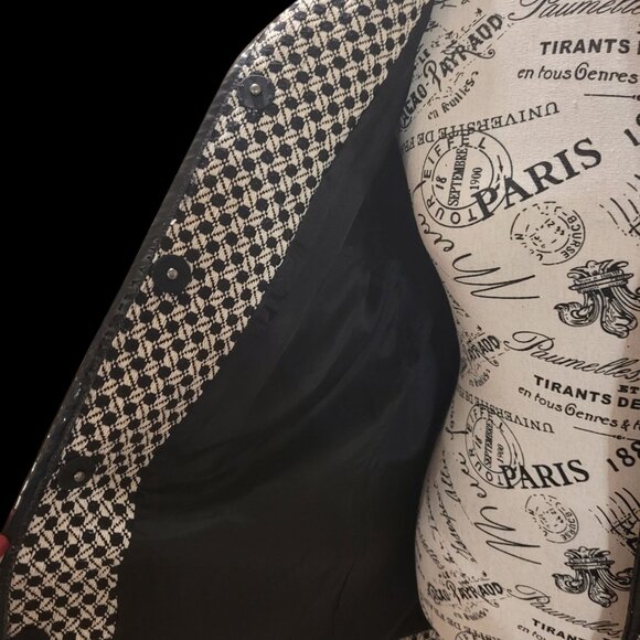 50's Style Checkered Long Jacket Size M - Picture 5 of 7